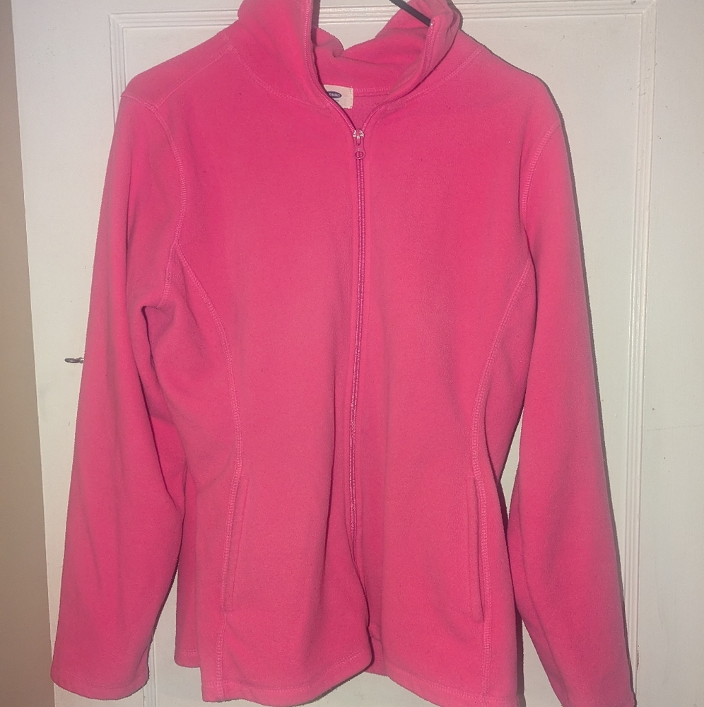 Old Navy Pink Fleece Zip-Up Sweater